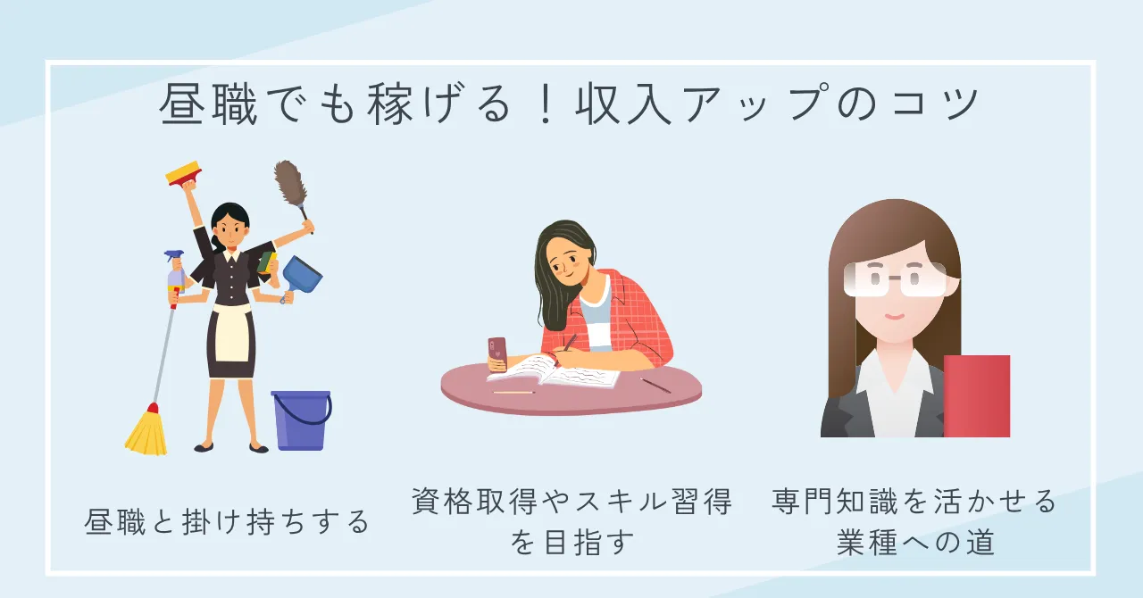 昼職でも稼げる！収入アップのコツ