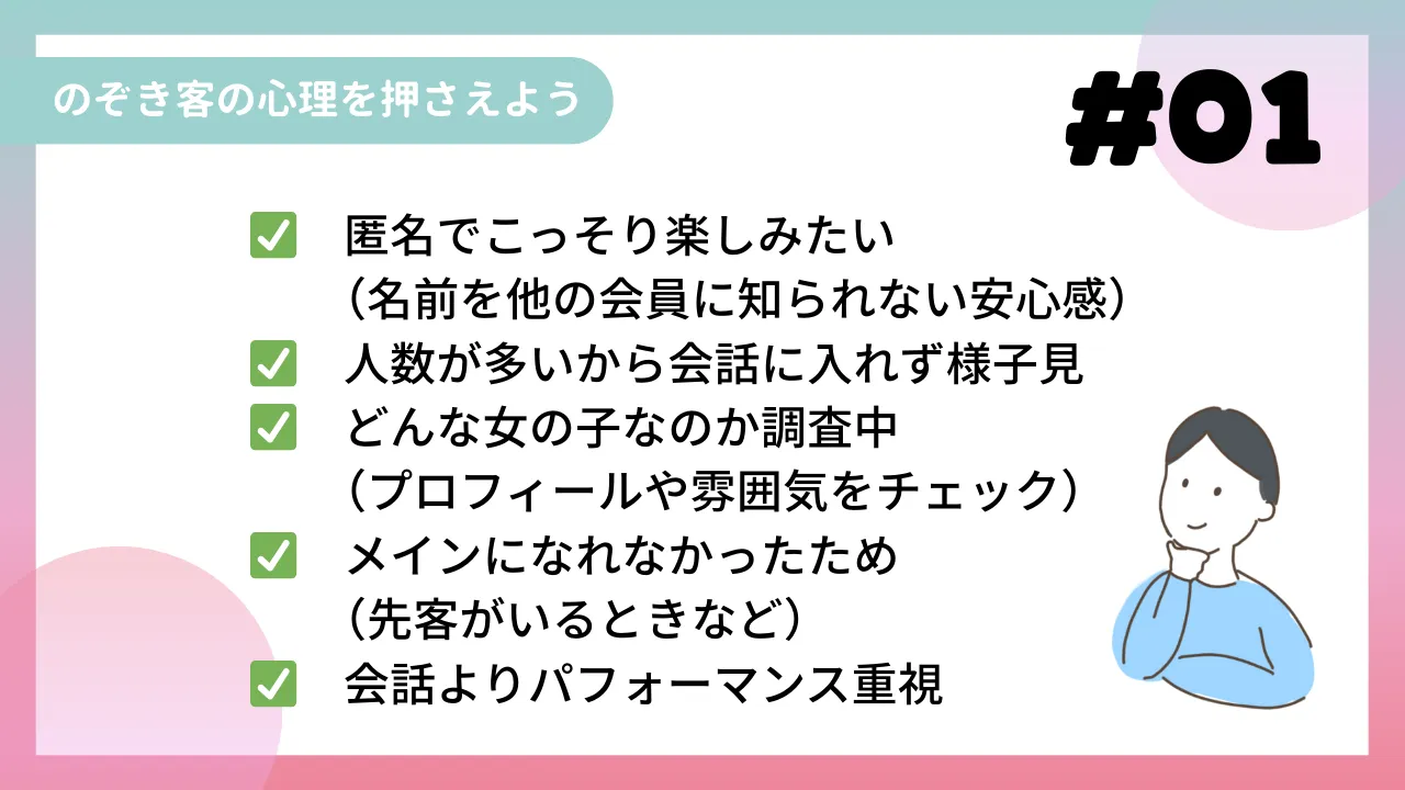 のぞき客の心理を押さえよう